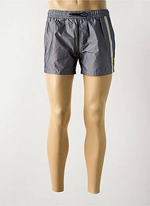 Short de bain tissage popeline gris HOM homme