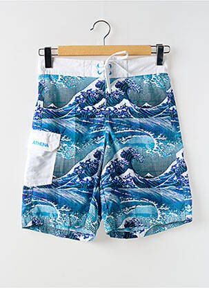 Short de bain tissage popeline bleu ATHENA homme