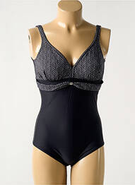 Maillot de bain 1 pièce imprimé fantaisie haut soutien-gorge avec mousse de rembourrage amovible noir ROSE POMME femme