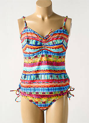 Tankini effet matière satinée bleu NANA SUN femme