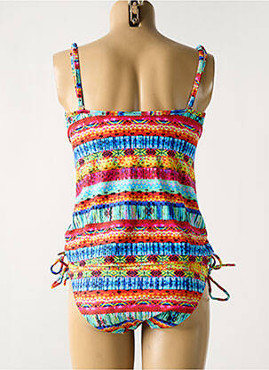 Tankini effet matière satinée bleu NANA SUN femme