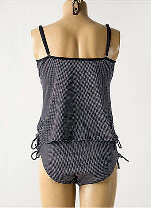 Tankini effet matière satinée noir NANA SUN femme