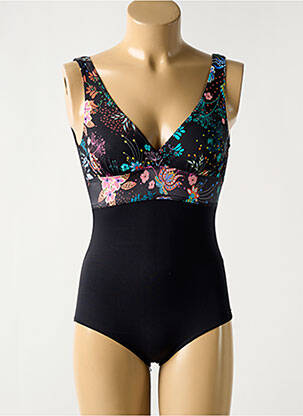 Maillot de bain 1 pièce haut soutien-gorge emboitant haut soutien-gorge emboitant noir SALÉE femme