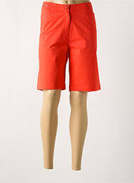 Bermuda tissage popeline taille normale orange FELINO femme