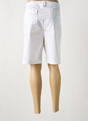 Bermuda tissage popeline taille normale blanc FELINO femme