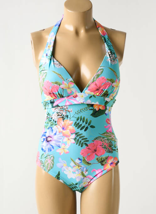 Maillot de bain 1 pièce bleu OLYMPIA pour femme