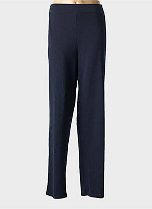 Pantalon droit taille élastique bleu GEVANA femme