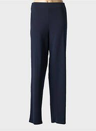 Pantalon droit taille élastique bleu GEVANA femme