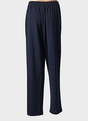 Pantalon droit taille élastique bleu GEVANA femme