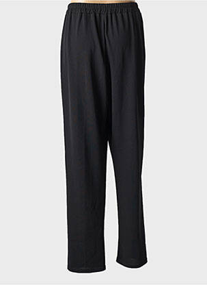 Pantalon droit taille élastique noir GEVANA femme