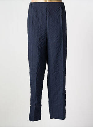 Pantalon droit taille élastique bleu GEVANA femme