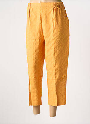 Pantacourt coupe droite orange GEVANA femme
