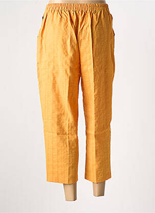 Pantacourt coupe droite orange GEVANA femme