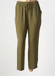 Pantalon slim taille élastique vert TINTA femme