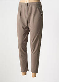 Pantalon 7/8 taille élastique marron ALAIN MURATI femme