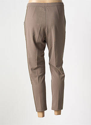 Pantalon 7/8 taille élastique marron ALAIN MURATI femme