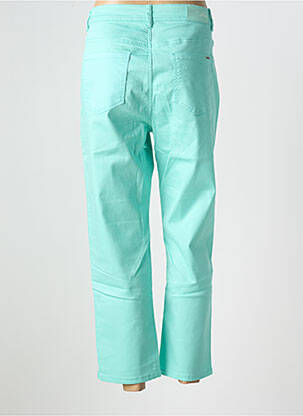 Pantalon 7/8 fermeture zippée sous rabat boutonné bleu GEVANA femme