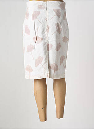 Jupe mi-longue coupe droite beige FELINO femme