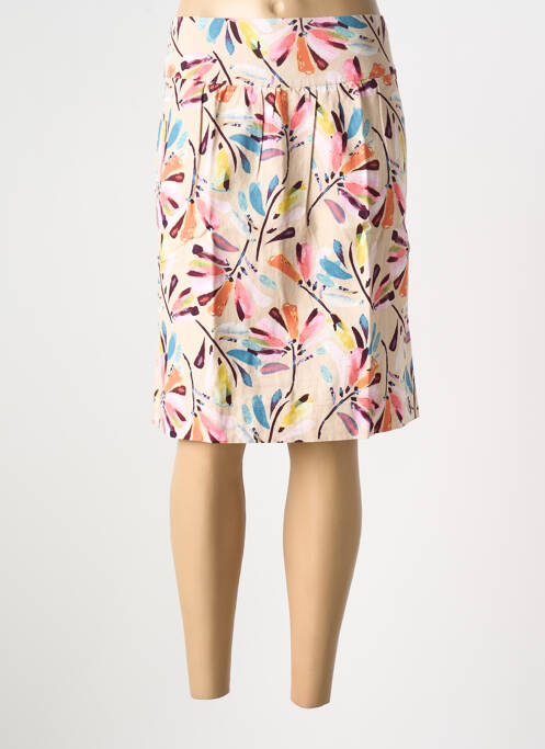 Jupe mi-longue beige FELINO pour femme