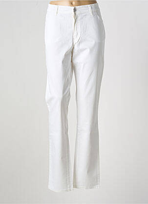 Pantalon droit stretch taille normale blanc COWEST femme