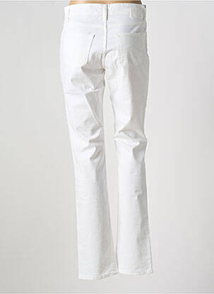 Pantalon droit tissage popeline taille normale blanc COWEST femme