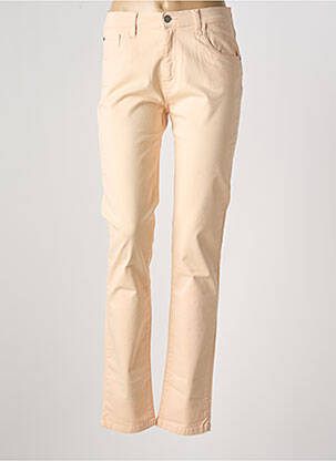 Pantalon droit stretch taille normale orange DESGASTE femme