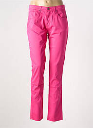 Pantalon slim tissage popeline taille normale rose IMPAQT femme