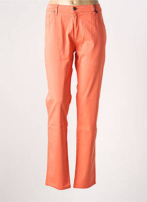 Pantalon slim tissage popeline taille normale orange IMPAQT femme
