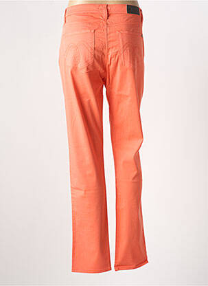Pantalon slim tissage popeline taille normale orange IMPAQT femme