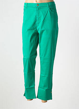 Pantalon droit stretch taille normale vert BARILOCHE femme