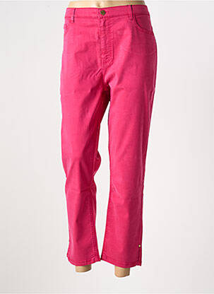 Pantalon droit stretch taille normale rose BARILOCHE femme