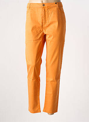 Pantalon droit stretch taille normale orange TINTA femme