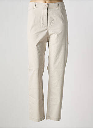 Pantalon droit stretch taille normale beige FELINO femme