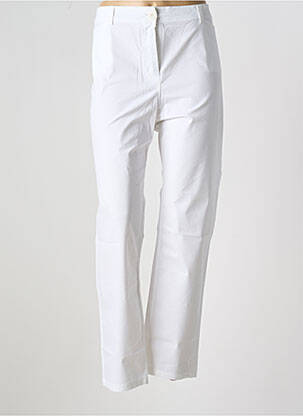 Pantalon droit stretch taille normale blanc FELINO femme
