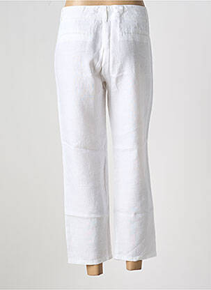 Pantalon droit fermeture zippée sous rabat boutonné taille normale blanc IMPAQT femme