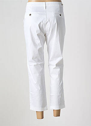 Pantalon 7/8 stretch taille normale blanc DESGASTE femme