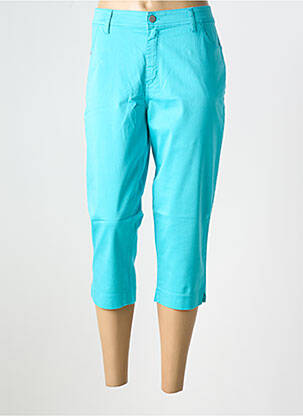 Pantacourt stretch taille normale bleu COWEST femme
