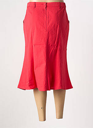 Jupe mi-longue stretch rouge GEVANA femme
