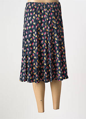 Jupe mi-longue stretch bleu GRIFFON femme