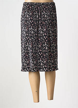Jupe mi-longue coupe droite noir GEVANA femme