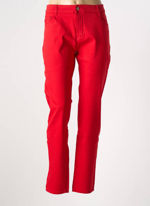 Jeans coupe slim rouge KALISSON pour femme