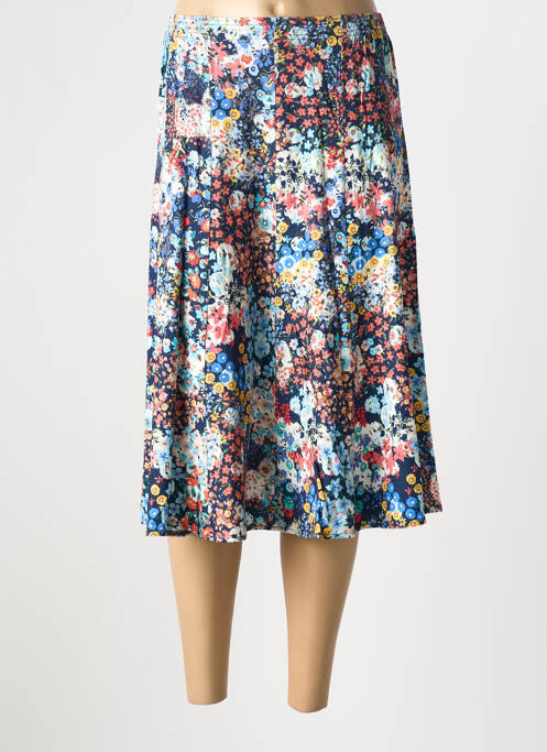 Jupe mi-longue bleu GRIFFON pour femme