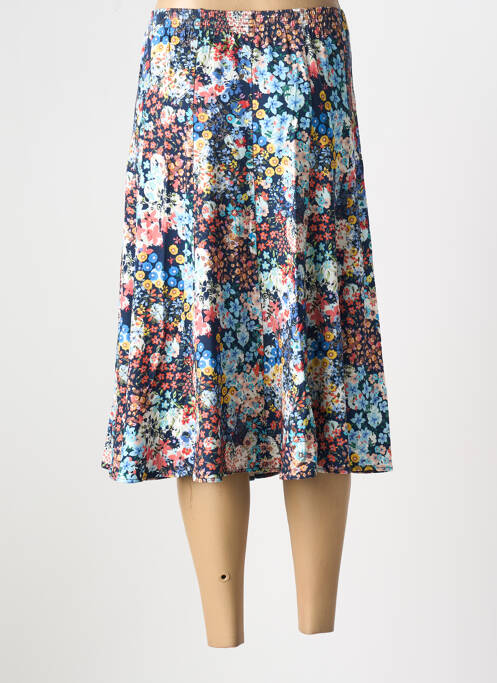 Jupe mi-longue bleu GRIFFON pour femme