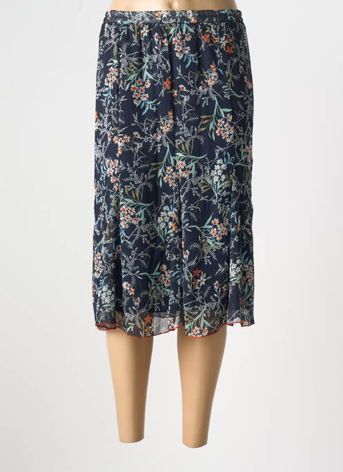 Jupe mi-longue bleu GRIFFON pour femme
