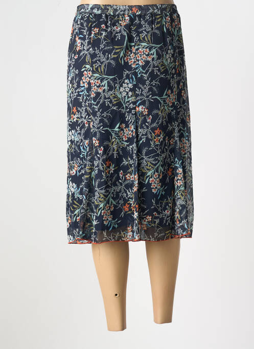 Jupe mi-longue bleu GRIFFON pour femme
