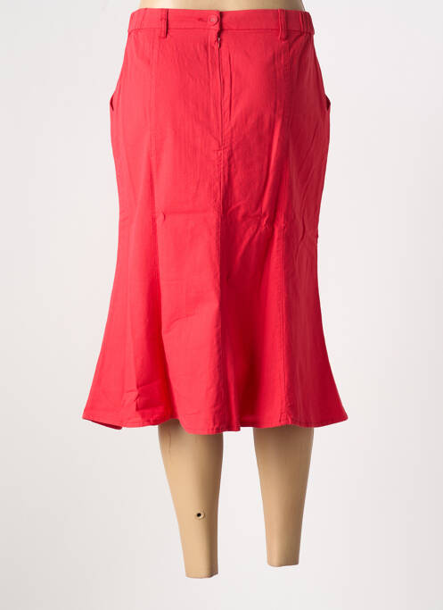 Jupe mi-longue rouge GEVANA pour femme