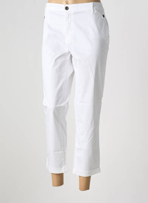 Pantalon 7/8 blanc DESGASTE pour femme