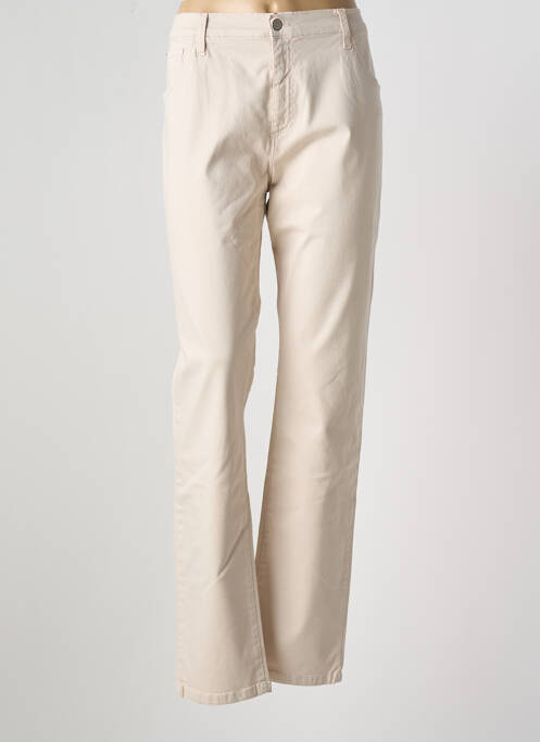 Pantalon droit beige DESGASTE pour femme