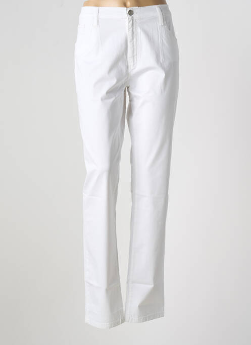 Pantalon droit blanc DESGASTE pour femme