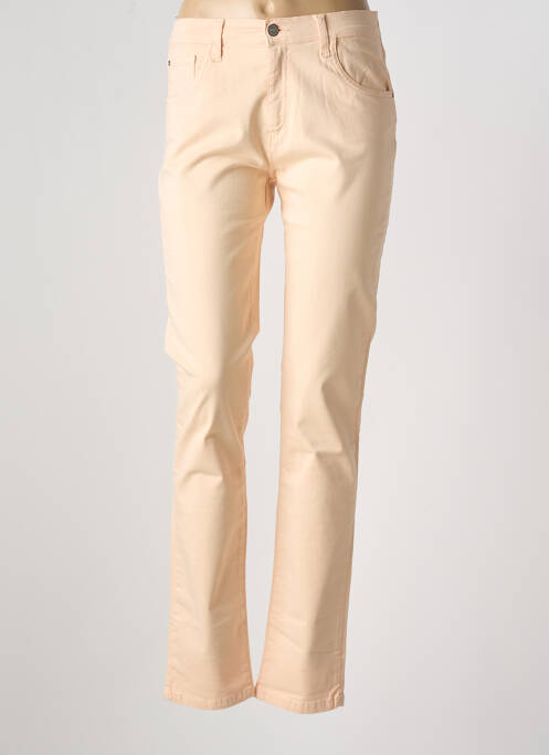 Pantalon droit orange DESGASTE pour femme